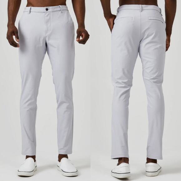 7 Diamonds Pants Mens 30x30 Fog Gray Infinity Chino Performance Golf Stretch - Picture 1 of 11